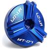 CCYYMOWOK Moto Accessori adatto per MT07 2025 2026 MT-07 Tracer 700 gt tracer7 FZ07 2014-2019 2020 2021 2022 2023 2024 Tappo di riempimento olio in CNC alluminio Coperchio (blu)