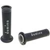 Domino 1295348 Manopole, Nero/Grigio, Set di 2 | Grip in gomma, lung. 120/125 mm, estremità aperte per ciclomotori, Quad e ATV con acceleratore a rotazione