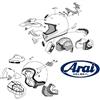 Arai HELMET Kit di ricondizionamento per casco Arai Diamond Jet SZ-Ram 3 - Super AdSis ZR - SZ-Ram 4 - Super AdSis ZF - SZ/F - SZ-Light - LRS, colore nero.