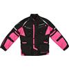 Modeka Tourex II Giacca tessile per moto ciclismo per bambini, nero/pink, 140