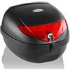 TRESKO® Bauletto per Scooter 24 lt Baule per casco, adatto per un casco, bauletto universale, ciclomotori, motocicletta, quad