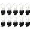 CARALL 10 Pezzi Lampadine Alogene T25 P27/7W 3157 12V 27/7W, Ricambi Lampade 12V Per Auto e Moto