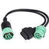 Nikou Camion adattatore, J1939 9 Pin a OBD2 interfaccia Truck Y-Cavo adattatore OBDII sdoppiatore Truck 16Pin da uomo a donna