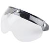 Maqulae Visiera Universale per Casco a 3 Scatti, Visiera per Caschi da Moto retrò, Mezza Faccia con Protezione Solare Antivento per Casco da Moto (Trasparente)