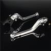 SCZMBLTLNV Leva Freno Frizione Moto Per Royal Enfield SUPER METEOR 650 2024 Leva Freno Regolabile CNC 3D Per Moto Leve Freno Frizione Moto(Long silver)