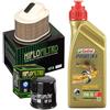 KIT TAGLIANDO CASTROL POWER 1 10W40 FILTRO OLIO ARIA PER KAWASAKI Z 750 S 2007/2009
