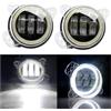 DUDUYANG Faro Anteriore Per VW Per Caravelle T5 2003 2004 2005 2006 2007 2008 2009 2 X Auto 9006 LED Luce Nebbia Dell'occhio Angelo Giorno Per Corsa E Jogging Lampada DRL Fari(White and White)