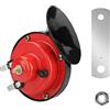 MOCNT 1Pcs Rosso 12V Trombe Auto 300db Super Forte Tromba per Camion Aria Elettrica Clacson Camion Impermeabile Corno di lumaca Horn Doppio Tono Veicolo Motociclo