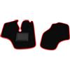 Generico Tappetini compatibili con Piaggio Porter 1992-2020, bordo rosso, kit tappetini auto personalizzati, set tappeti in velluto, tappeto auto
