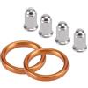 SLGtuCV 4 guarnizioni di scarico e 8 dadi a cappello for CB 500 550 Four K0 K1 K2 K3 F1 F2 Accessori for moto Accessories