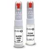 SD COLORS GLACIER WHITE LS9R compatibile con VW/AUDI New Touch Up Paint Pen Kit di riparazione 20 ML GRAFFIO SPAZZOLA COLORE CODE LS9R GLACIER BIANCO (VERNICI+LACQUER)