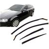 J&J AUTOMOTIVE Deflettori d'Aria per Audi A3 8P Sportback 5-Porte 2003-2012, Set da 4 Pezzi, Nero Fumé Oscurato Heko