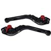 FECHTER DRIVE Motorsport GmbH Leva del freno + leva della frizione Set rosso/nero compatibile con HONDA CB600 Hornet 1998-2002 PC34 regolabile + pieghevole