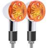 AIERDEYP Frecce Moto Compatibile Con Kawasaki Per Vulcan VN 500 750 800 900 1500 1600 1700 2000 Indicatori Direzione Moto Bullet 10 Mm Lampadine Gialle Ordinarie(2pcs Yellow)