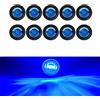 VIGORTHERIVE 24v 10PCS Blu 3/4 Rotondo LED Anteriore Posteriore Laterale Indicatori Luce Per Auto Camion