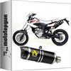 MOTOTOPGUN arrow 52505AKN scarico omologato thunder alluminio nero fondello carby compatibile con yamaha wr 125 x 2009 2010 2011 2012 2013 2014 2015 2016 mototopgun