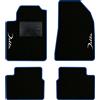 QUEMAR Tappetini Auto per Lancia Delta 2008-2014, Bordo Blu, 2 Ricami | Kit Tappeti Moquette e Gomma su Misura / Set 2 Anteriori + 2 Posteriori / Ricami e Colori Personalizzati / Antiscivolo