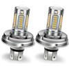 Ruiandsion 2pcs P45T R2 H5 Led Lampadine Proiettore Super Bright 2016 69SMD Chips Lampadina AC/DC 10-30V Hi/Low Beam Lampada per Moto Mop Scooter, Bianco Caldo