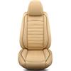 yinjieEUR Set Coprisedili Auto per BMW X1 E84 2010-2015, Protezioni per Sedili in Pelle PU, Confortevole Traspirante Copertura Sedile, Compatibile con Airbag Laterale,D-Beige