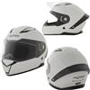 A-Pro Casco Integrale Moto Scooter Visierino Anti Graffio Touring Bianco M