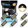 Alopee 6PCS 1.61 41mm LED Bianco Caldo Festone Auto Lampadina Per 211-2 569 578 Targa Cupola Mappa Porta Luce Di Cortesia 2016 Chipset 9SMD Non Polarità Canbus Senza Errori 3000K