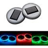 Youngine 2 Pack Solare LED Car Holder Tappetino Pad Impermeabile Bottiglia Bevande Coaster Luce incorporata e sensore di Vibrazione Auto Decorazione Lampada Luce (Colorato)