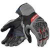 REV'IT! Revit Sand 5 Guanti da moto, nero/grigio/rosso, XL
