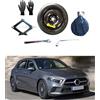 D'ANGELO 1988 Kit Ruotino di Scorta 17 compatibile con Mercedes Classe A con Cric, Chiave, Guanti e Sacca