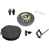 D'ANGELO 1988 Kit Ruotino di Scorta 18 compatibile con Volkswagen T-Roc con Cric, Chiave, Vite di fissaggio, Guanti e Sacca 125/70R18