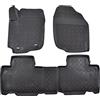 J&J AUTOMOTIVE Tappetini Auto in Gomma su Misura per Toyota Rav4 4 2013-2018, Set da 3 Pezzi, Bordo Alto 4 cm, Antiscivolo, Inodore, Colore Nero