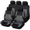 JGDLBXJY Coprisedili Auto Anteriore per Kia Stonic I 2017-2025, Coprisedili auto Set Completo Set Copri-Sedile Universale per Guidatore e Passeggero Accessori Auto Interno,Grey-