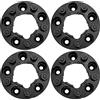 WINCHMAX. . Distanziali Ruota centrati sul mozzo in Alluminio da 38 mm. PCD 5 x 165,1 Foro Centrale 125 mm. Nero Metallizzato per Defender, Discovery 1, Range Rover Classic. Nero T1