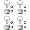 Beimus Bulloni da corsa per moto da 14 mm e 19 mm, viti di fissaggio per carenatura, sgancio rapido, anelli a D da 1/4 di giro, rivetto universale per borsa da sella