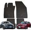W-Parts TAPPETI - TAPPETINI IN GOMMA 3D TPE NERI PER FIAT TIPO 5 Porte DAL 2016 IN POI