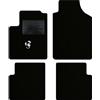 QUEMAR Tappetini Auto compatibili con 595 ABTH e 500 ABTH dal 2007/ Kit Tappeti Moquette e Gomma su Misura/Set 2 Anter.+ 2 Poster./Ricami e Colori Personalizzati (1 Logo, Bordo Nero)