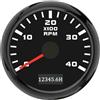ELING Contagiri da 52 mm 4000 giri/min con contaore 12 V e 24 V con retroilluminazione a 7 colori per ATV UTV Karting