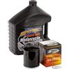GZM Kit Tagliando Spectro Kit tagliando motore Olio motore Spectro Heavy Duty 20W50 con filtro olio nero per Harley Davidson Per Sportster 1984 a oggi o Big Twin Evo dal 1984 al 1999