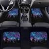 Morbuy 4 Tappetini Moquette per Auto, Motivo Cielo Stellato Tappetini per Auto Universali (Anteriori e Posteriori) con Retro Antiscivolo - Accessori per Interni