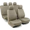 Auto Accessori Lupex - A21 Coprisedili Universali Auto in Tessuto Poliestere Trapuntato, Anteriori e Posteriori, Kit Completo colore Beige