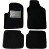 Generico Set Tappetini Auto Fiat Panda, 4 Pezzi in Moquette Nera, con Bordino Velcrato Antiscivolo (senza ricamo, moquette premium 8mm)