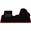 Somer Car Kit Tappetini Auto compatibili con Renault Trafic 2014-2025 | Set Tappeti in Moquette, Tappeto auto su misura, bordo rosso