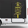 Generico Adesivo sticker camper frase frasi CARTELLO MARE MONTAGNA LAGO -caravan roulotte- accessori grafiche fiancata scegli colore cod.1975 (025 Giallo, cm 35 x 57)