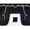 Sertplas Tende per camion in peluche di velluto nero adatta a tutti i modelli di camion decorazione protezione solare con pon pon bianca