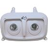 one VARIANTE FARO ANTERIORE BOOSTER (cod. 77201308 maschera faro anteriore alogena di colore bianca compatibile con yamaha bw's/mbk booster spirit anno dal 2004)