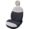 Italfodere - Coppia Coprisedili Auto Anteriori Compatibili con Fiat 500 dal 2007 in poi - Accessori Auto Interni - Cotone Accoppiato - Confortevoli e Resistenti - Made in Italy - Antracite e Panna