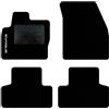 QUEMAR Tappetini Auto compatibili con Range Rover Evoque I 2011-2019/ Kit Tappeti Moquette e Gomma su Misura (Set 2 Anteriori +2 Posteriori)/ Ricami e Colori Personalizzati (Bordo Nero, 1 Ricamo)