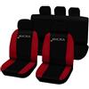 Lupex Shop Coprisedili compatibili Micra Bicolore, Nero/Rosso