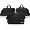 Getmore Parts SET di 3 Borse, tasche interne adatte per 2 valigie laterali moto e valigia moto Top Case di Harley Davidson, King Tour Pak, Touring - No. 21+22