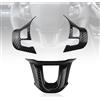 NOZADO Set da 3 pezzi coperture decorative trim adesivi per volante auto adatti per Peugeot 208 308 2008 2014 2015 2016 2017 2018 2019 accessori tuning auto (Colore: Nero Carbonio)