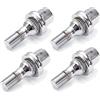 Ymnilian Bulloni Antifurto Per Ruote 4 / 16pcs M12x1.25 17mm Auto Alluminio Chrome Wheel Bullons Kit Dadi Uso adatto per Peugeot 1007 206 207 406 407 607 2000-2008(4PCS)